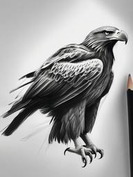 pencil drawings of eagles  minimal rough sketch scribbles,doodles,black and white