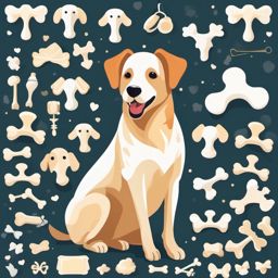 Bone Dog Clipart,Decorating a pet store flyer with bone dog clipart  simple, 2d flat