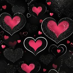 Heart Background Wallpaper - aesthetic black heart background  