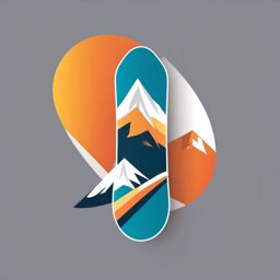 Snowboard Clipart - A snowboard for shredding the slopes.  color vector clipart, minimal style