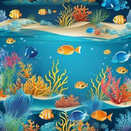 Ocean Background Wallpaper - under the sea background clipart  