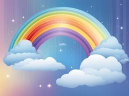 rainbow clipart - arched across the sky after rain. 