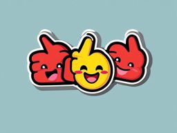 Thumbs Up and Heart Eyes Emoji Sticker - Overjoyed approval, , sticker vector art, minimalist design