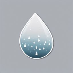 Raindrop sticker- Transparent and glistening, , sticker vector art, minimalist design