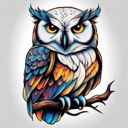 Hedwig tattoo, Tattoos featuring the beloved Harry Potter owl, Hedwig.  viviid colors, white background, tattoo design