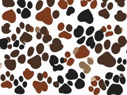 Paw Print Clip Art,Illustrating an animal shelter poster  simple, 2d flat