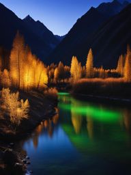 xinjiang tianshan - imagine the serene night in xinjiang tianshan, a unesco world heritage site, with its snow-capped peaks and alpine meadows shimmering under starlight. 