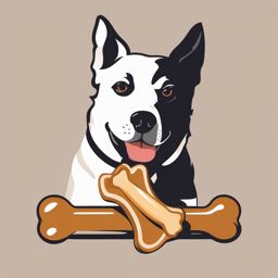 Dog and Bone Clipart,Illustrating a pet adoption event poster with a dog and bone clipart  simple, 2d flat