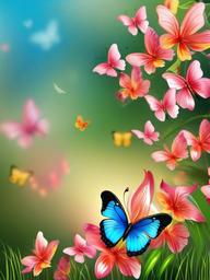 spring butterfly background  ,background wallpaper