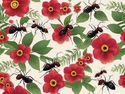 Ant clipart - ant on a flower  clipart