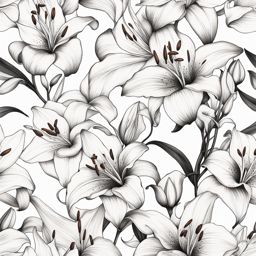 Lillie tattoos, Tattoos showcasing the beauty of lilies. colors, tattoo patterns, clean white background