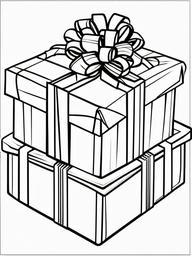 Gift Colouring Pages  outling,coloring pages,black and whit