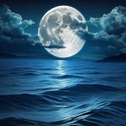 Ocean Background Wallpaper - moon sea wallpaper  