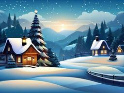 Christmas Landscape Background  