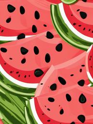 Watermelon clipart - slice of watermelon with seeds  