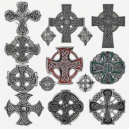 celtic cross tattoo ideas  simple color tattoo,minimal,white background