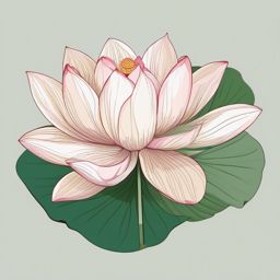 Lotus clipart, A serene and beautiful lotus flower.  simple, 2d flat