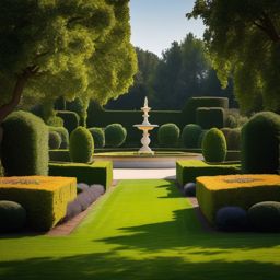 Classic French Formal Garden - Add the classic beauty of a French formal garden to your landscape. realistic, professional photography, bokeh, natural lighting, canon lens, shot on dslr 64 megapixels sharp focus