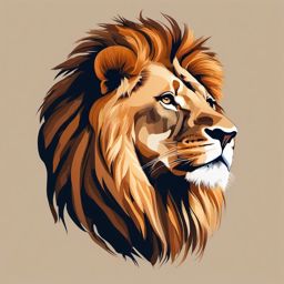 Lion clipart - Majestic carnivore of the African savannah, ,vector color clipart,minimal