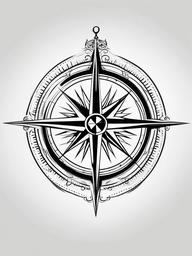 Compasstattoos - Possibly a unique variation of the word compass tattoos.  simple vector tattoo,minimalist,white background