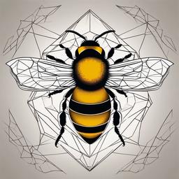 bee tattoo geometric  vector tattoo design