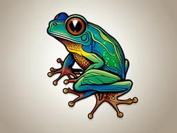 tattoos of tree frogs  simple vector color tattoo