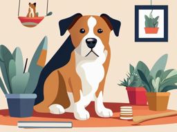 Dog in Clipart,Decorating a dog lover's blog  simple, 2d flat