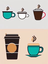 Coffee Cup Icon - Coffee cup icon for beverages and cafes,  color vector clipart, minimal style