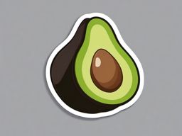 Avocado Emoji Sticker - Healthy green goodness, , sticker vector art, minimalist design