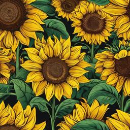 Sunflower Background Wallpaper - cartoon sunflower wallpaper  