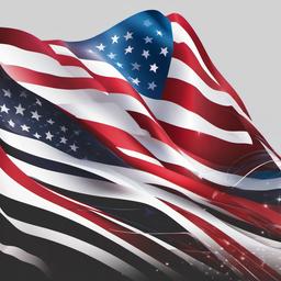 4th of July clipart - American flag waving in the breeze  