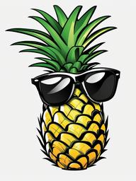 Pineapple clipart - pineapple with sunglasses  clipart