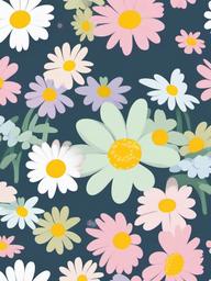 pastel cute daisy wallpaper  ,mobile iphone background wallpaper