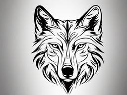 Wolf Tattoo - Symbolizes loyalty, family, and protection  minimal tattoo design,white background