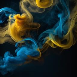 Smoke Background - blue and yellow smoke background  