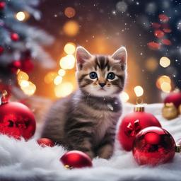 Cat Background Wallpaper - christmas cat background  