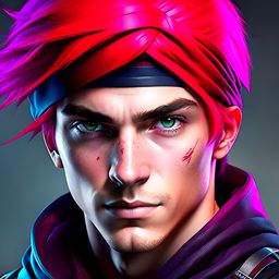 ninja with red hair 