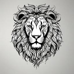 leo zodiac tattoo ideas  simple vector color tattoo