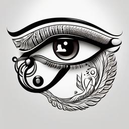 egyptian eye of horus tattoo designs  simple color tattoo,minimal,white background
