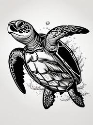 Cool Sea Turtle Tattoos - Explore a collection of cool sea turtle tattoos, featuring unique designs that showcase creativity, style, and a love for these fascinating creatures.  