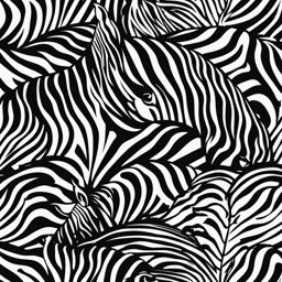 zebra clipart black and white 