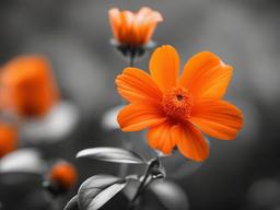 Orange Flower Wallpaper - Bright orange flower for a cheerful look.  background wallpaper