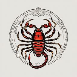 Traditional Scorpion Tattoo Flash - Explore traditional tattoo flash options featuring scorpion designs for a classic and timeless look.  simple vector color tattoo,minimal,white background