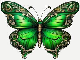 green butterfly tattoo designs  