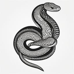 Boa Snake Tattoo - Tattoo featuring the boa snake.  simple vector tattoo,minimalist,white background