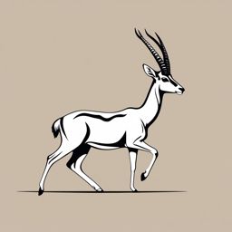 Gazelle clipart - Graceful antelope species found on the savannah, ,vector color clipart,minimal