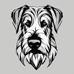 irish wolfhound tattoo  simple color tattoo,minimal,white background