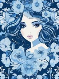 Girly Blue Wallpaper - Feminine style in blue shades  ,mobile iphone background wallpaper