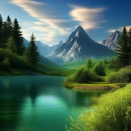 Mountain Background Wallpaper - water and mountain background  