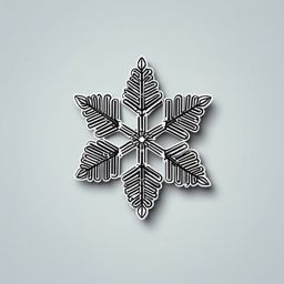 Snowflake sticker- Delicate and unique, , sticker vector art, minimalist design